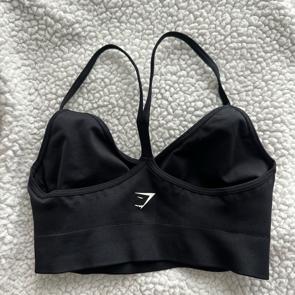 Gymshark Sweat Seamless Sports Bra - Black - Picture 3 of 4